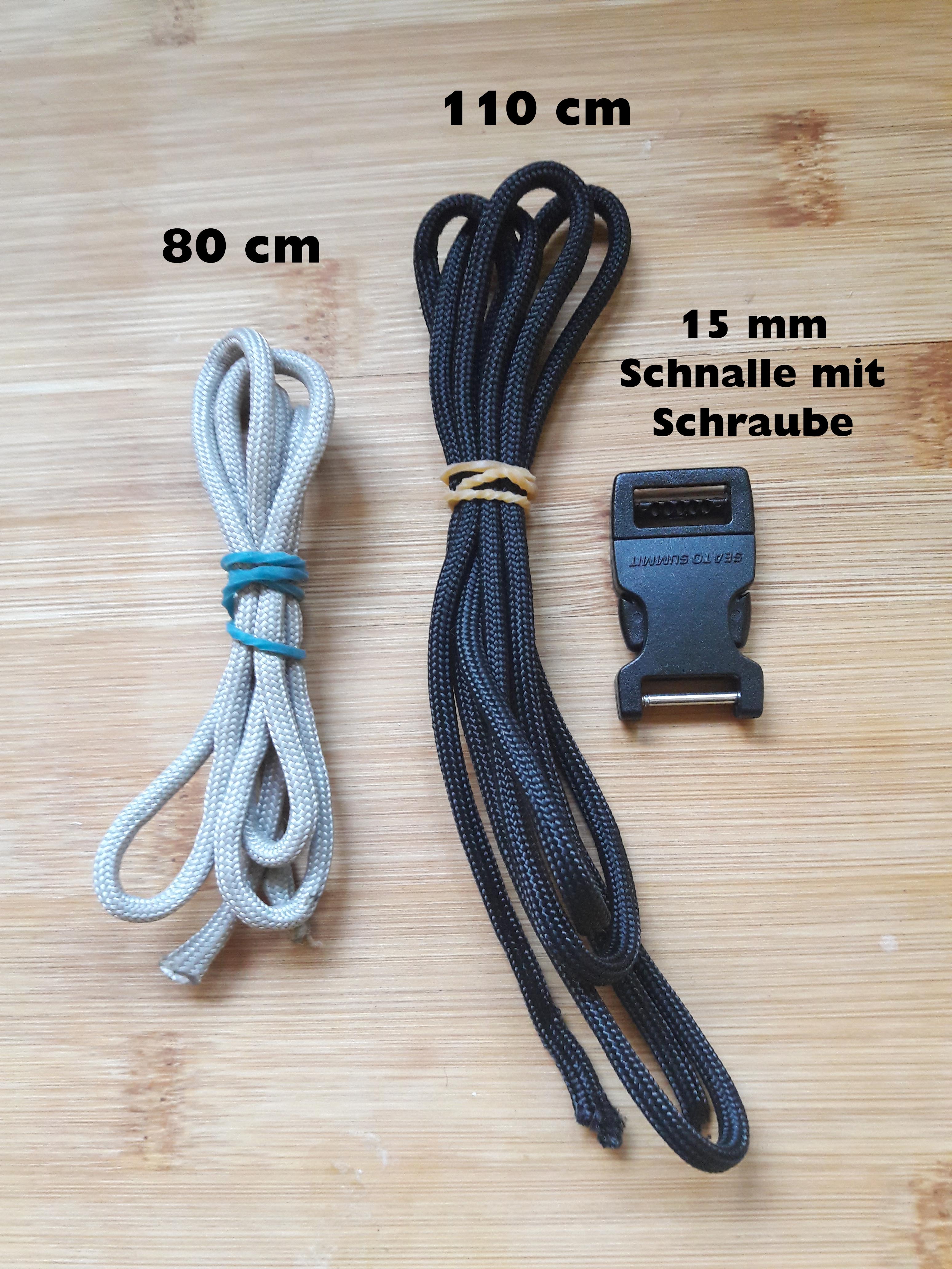 Das Grundmaterial für das Paracord Flechtarmband
